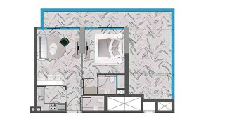 Apartment floor plan, 1 bedroom in RED SQUARE TOWER No. 11020